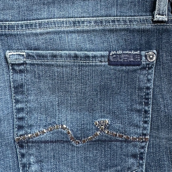 7 For All Mankind Roxanne Embellished Pocket Slim Fit Jeans – Size 27 - Picture 7 of 7